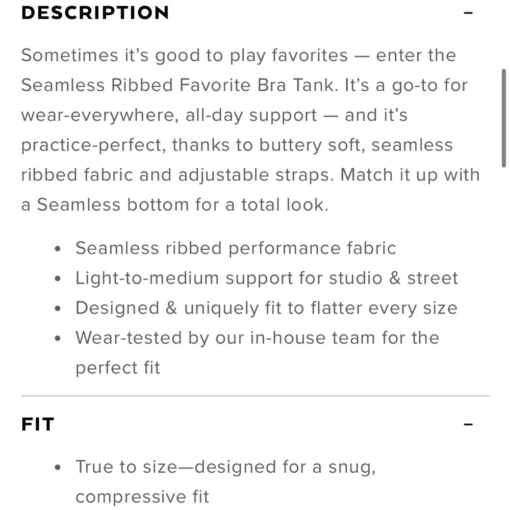 NWOT Alo Seamless Ribbed Favourite Bra Tank - Picture 5 of 6